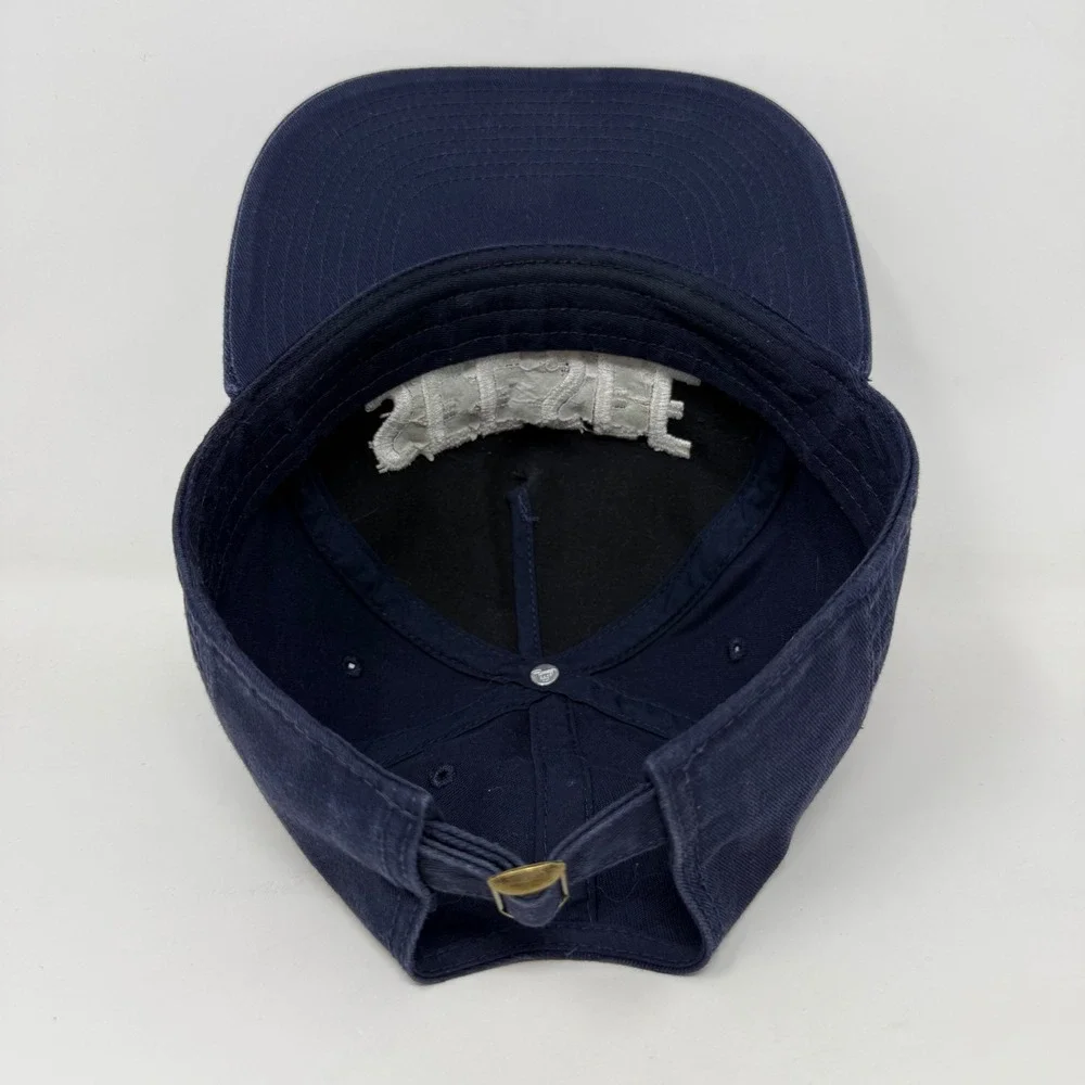 See See Motorcycle Racing Hat Mens Navy Blue Otto Cap 176-1315 Strapback Cotton